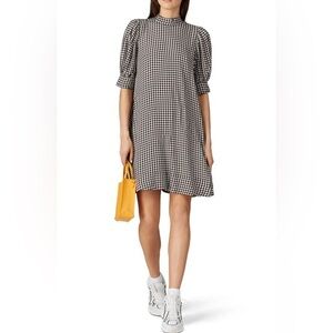 Ganni Size 34 • Gingham Mini Dress Short Sleeve.